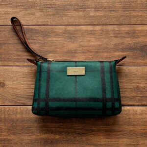 NEW! Ralph Lauren Green Swanfield Cosmetic Bag